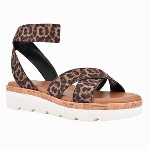 Nine West Bounce Flat Sandals - Brown - Ireland (KM2031956)